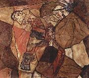 Egon Schiele Agony painting